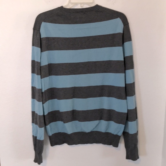 CULLEN CASHMERE/COTTON SWEATER GREY/LIGHT BLUE SIZE L NWOT EXCELLENT CONDITION! - Picture 4 of 6